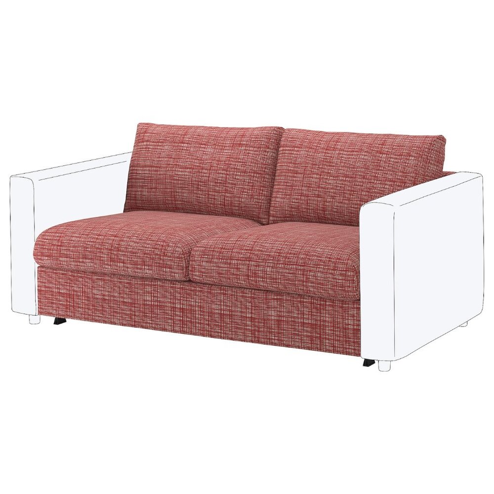 New! IKEA FINNALA Cover for Loveseat Sleeper Section Dalstorp Red/wh 404.549.75